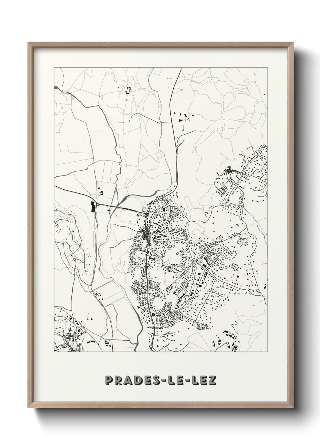 Un poster cartePrades-le-Lez