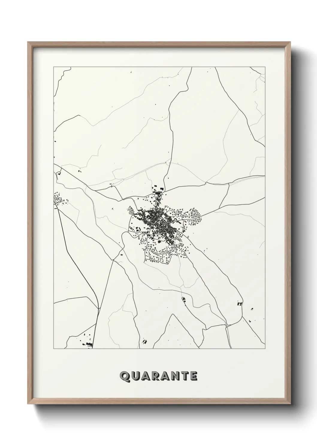 Une affiche de carte sur Quarante