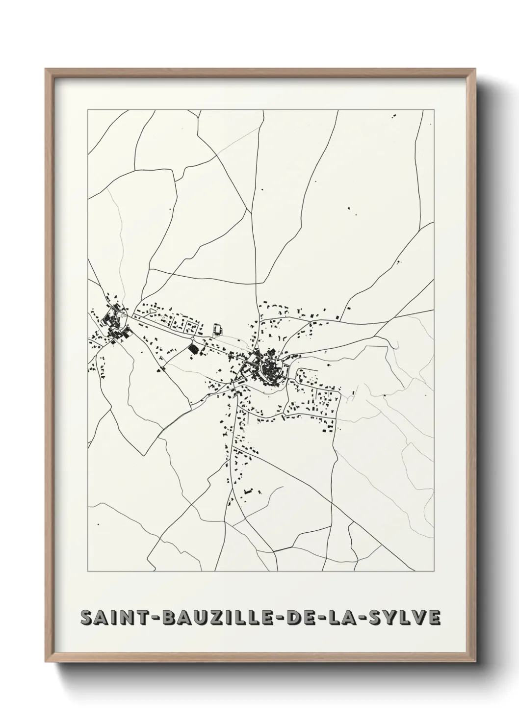 Un poster carteSaint-Bauzille-de-la-Sylve