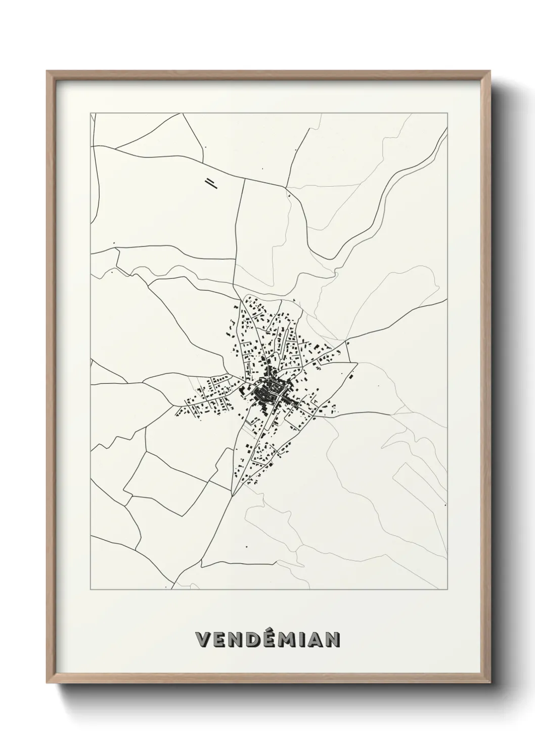 Une affiche de carte sur Vendémian