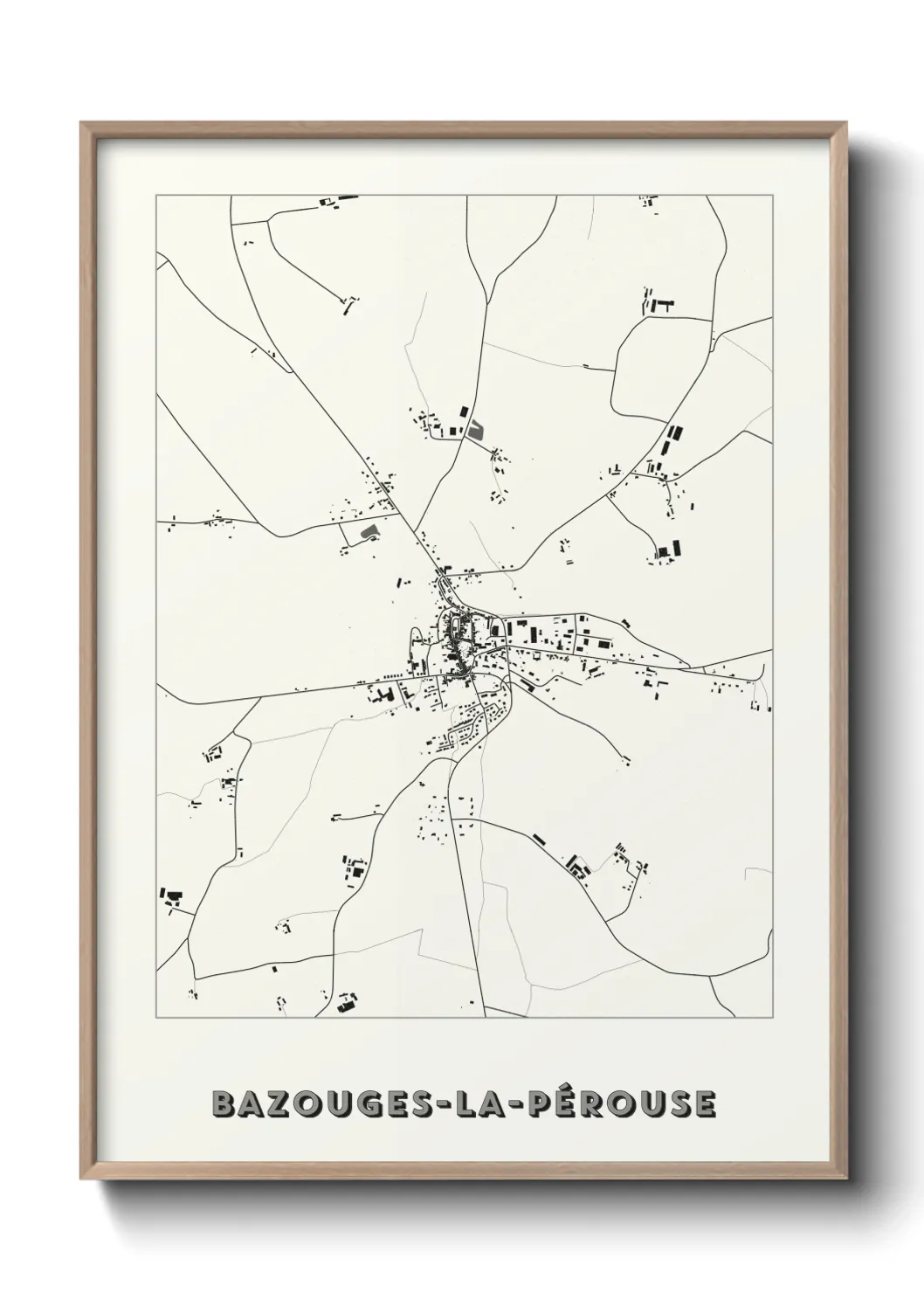 Une affiche de carte sur Bazouges-la-Pérouse