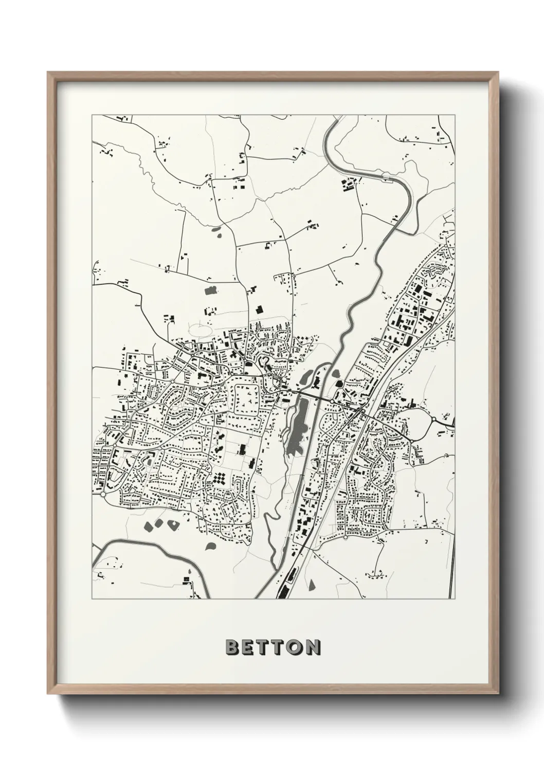 Une affiche de carte sur Betton