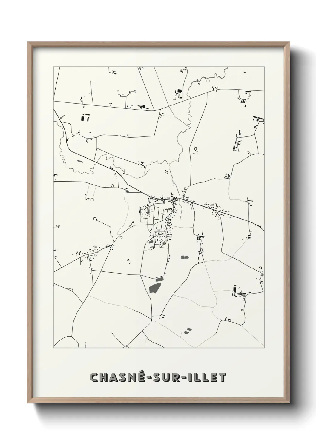 Une affiche de carte sur Chasné-sur-Illet