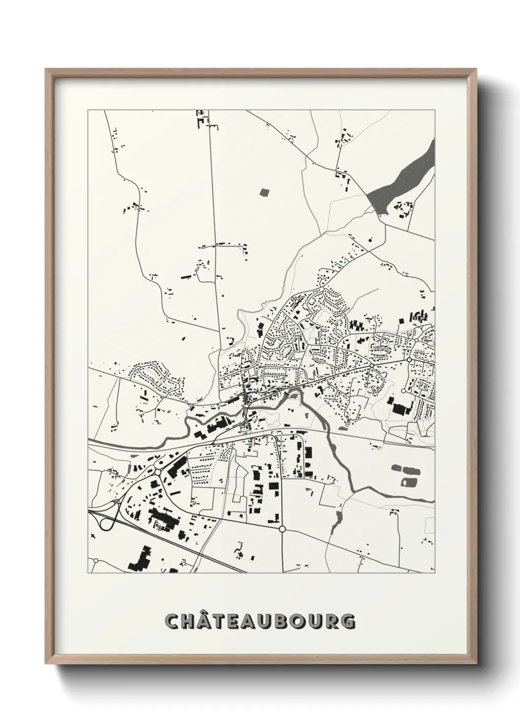Une affiche de carte sur Châteaubourg