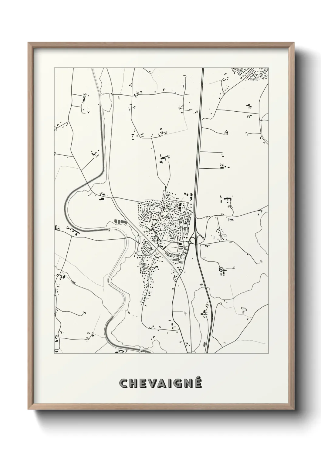 Une affiche de carte sur Chevaigné