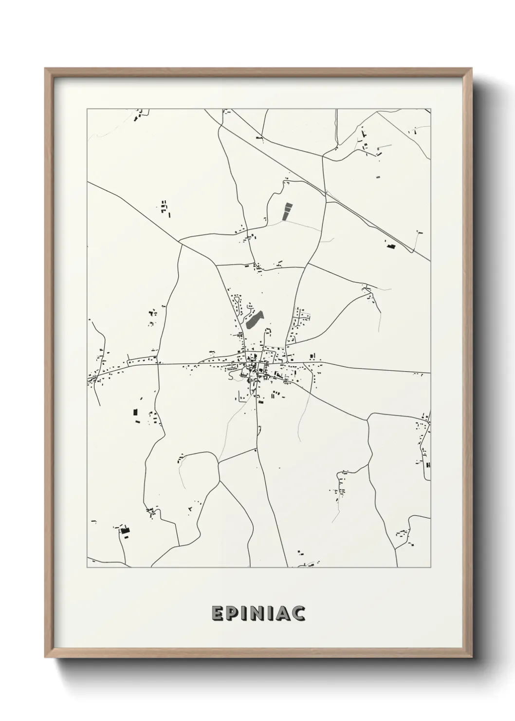 Une affiche de carte sur Epiniac