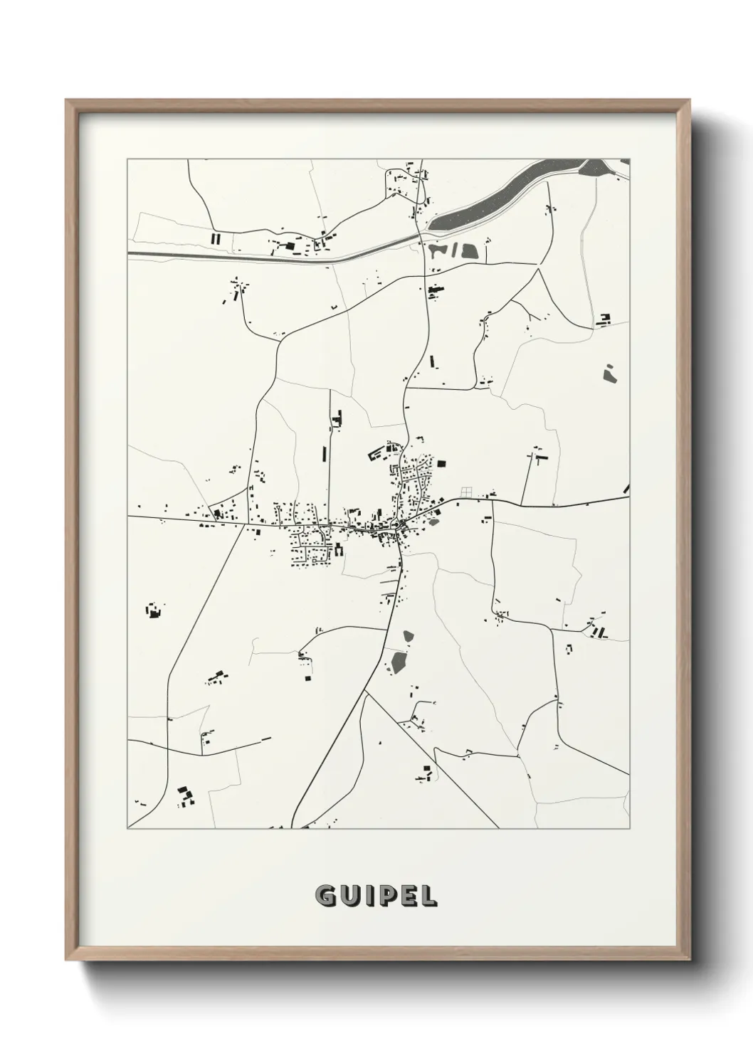 Une affiche de carte sur Guipel