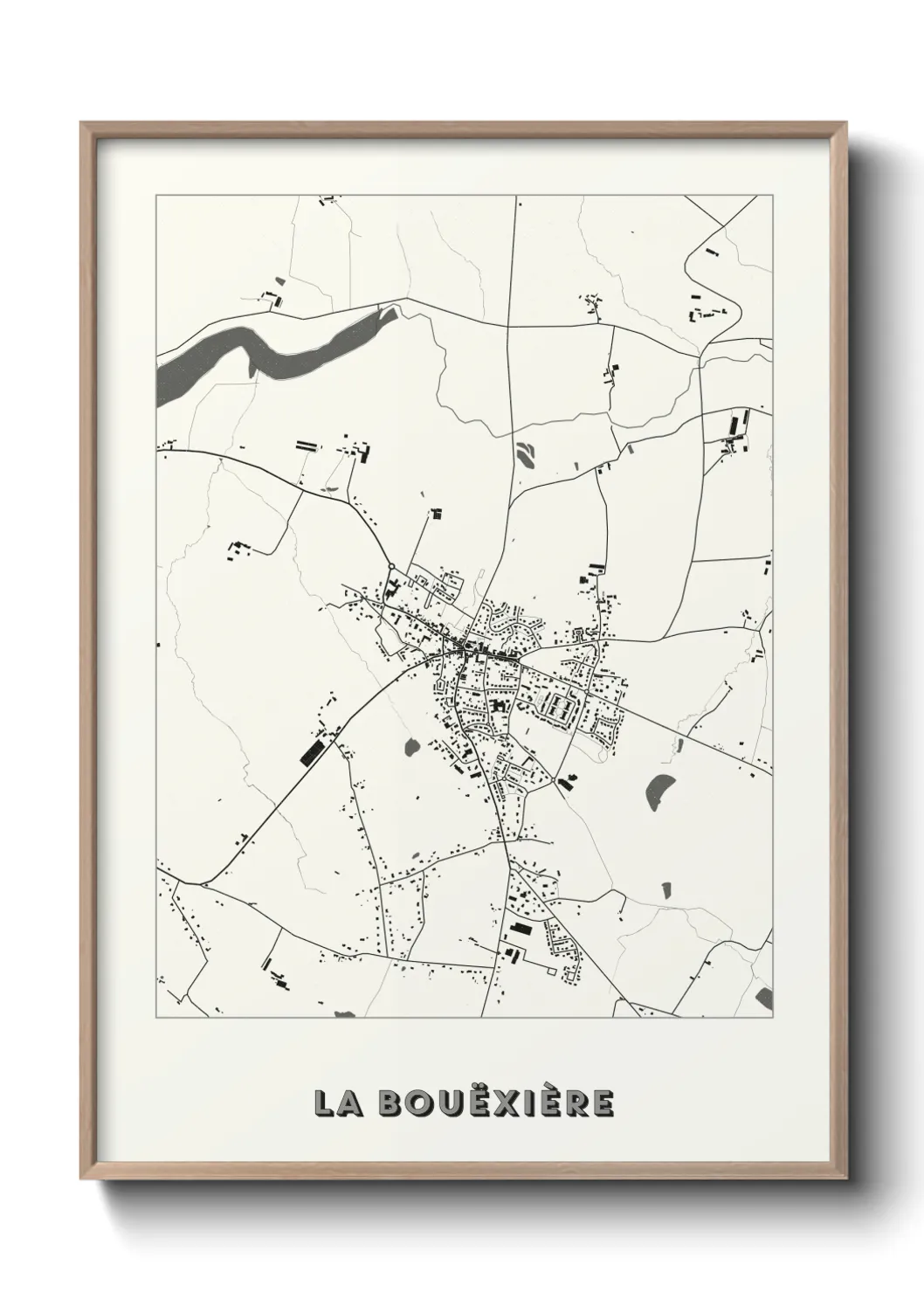 Une affiche de carte sur La Bouëxière