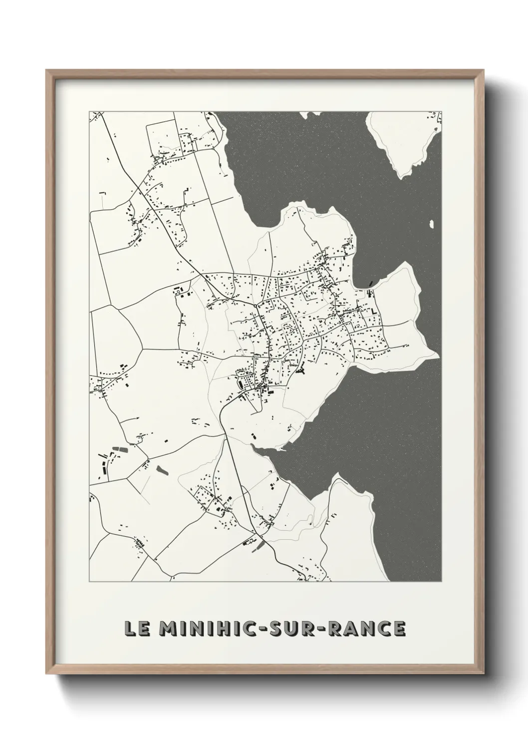 Une affiche de carte sur Le Minihic-sur-Rance