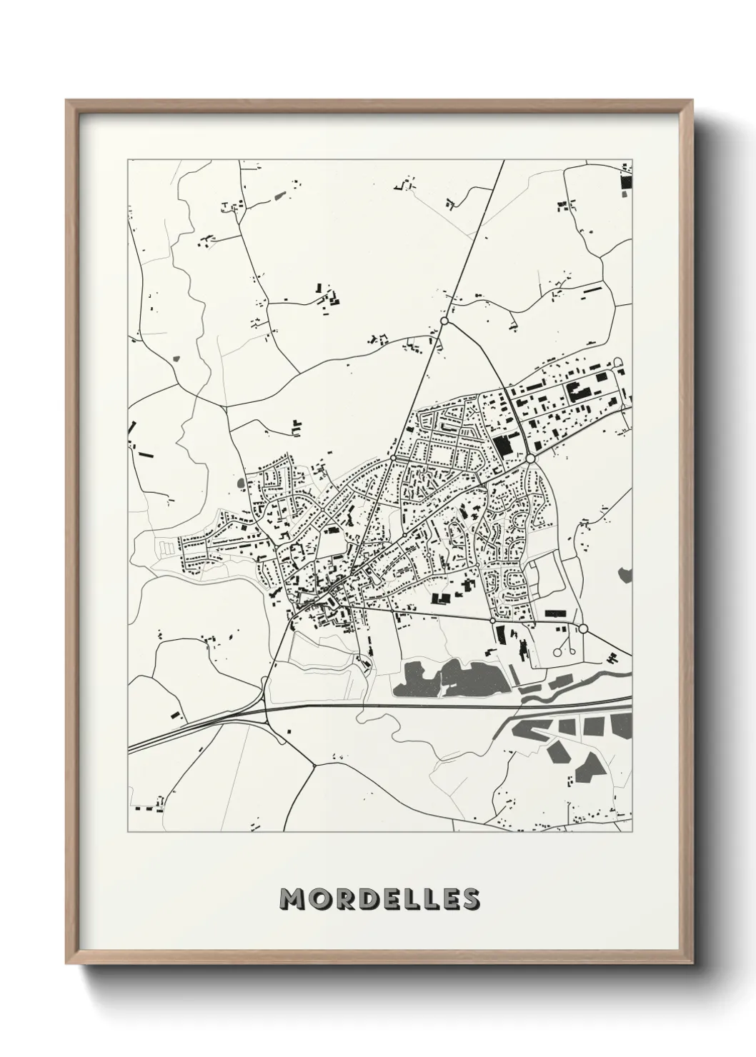 Une affiche de carte sur Mordelles