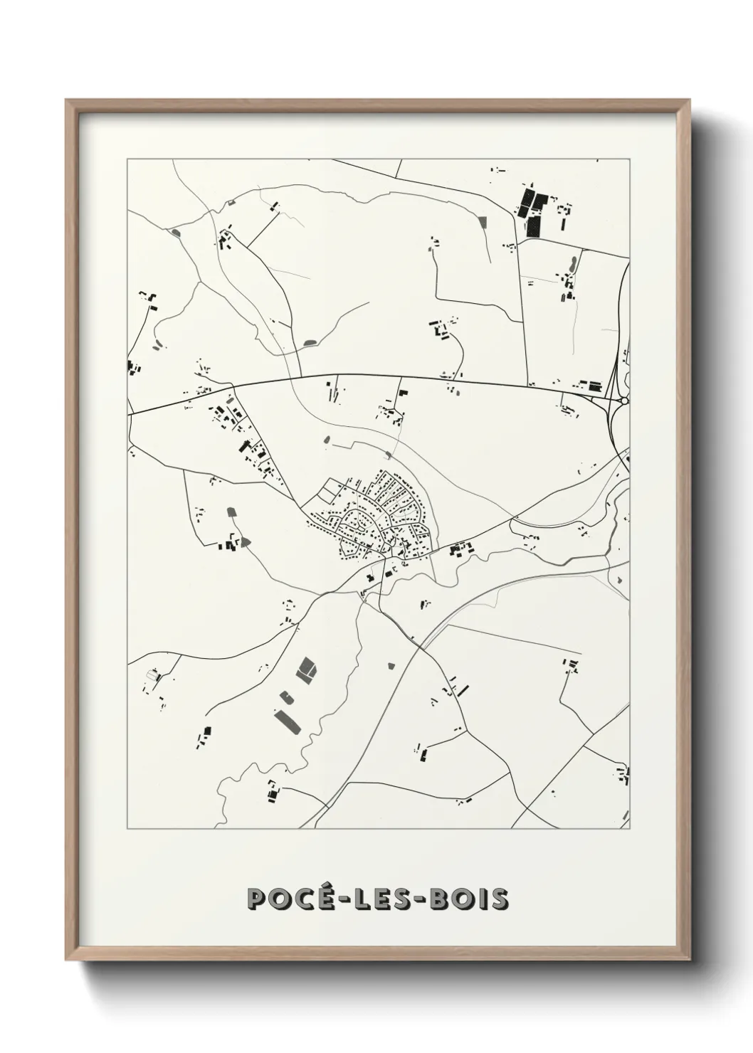 Un poster cartePocé-les-Bois