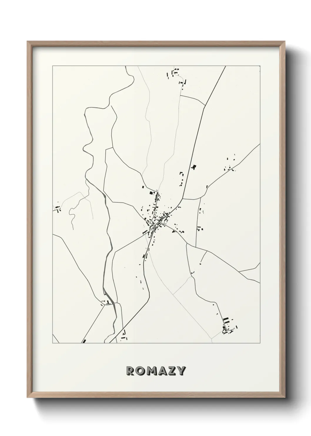 Une affiche de carte sur Romazy