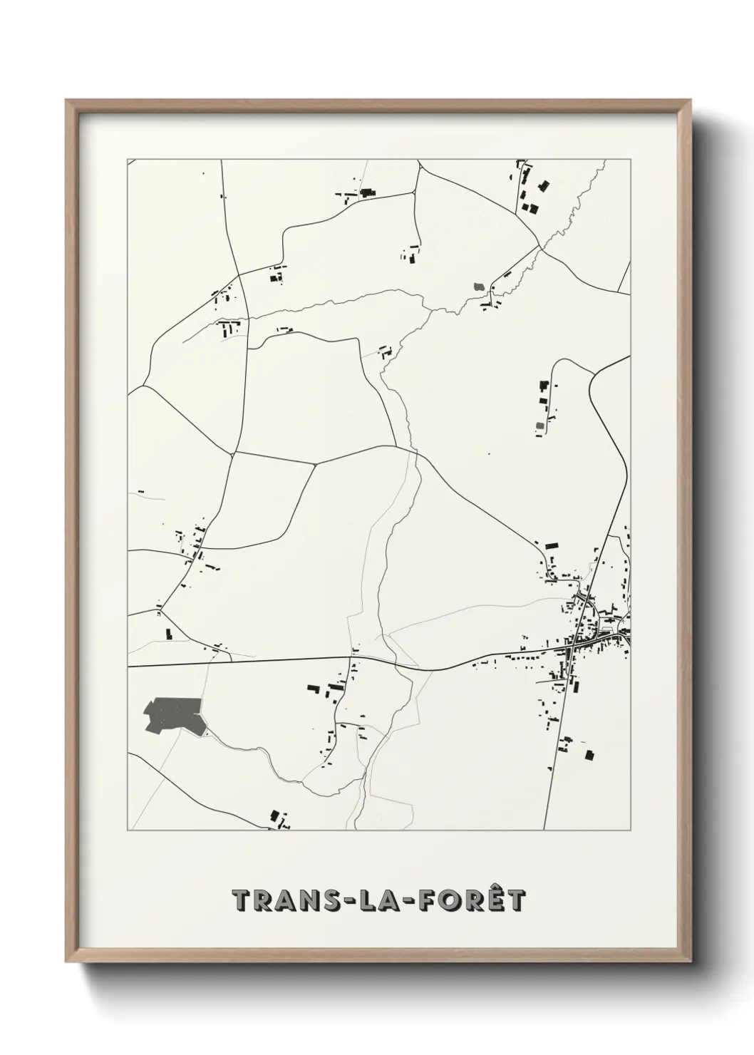 Une affiche de carte sur Trans-la-Forêt