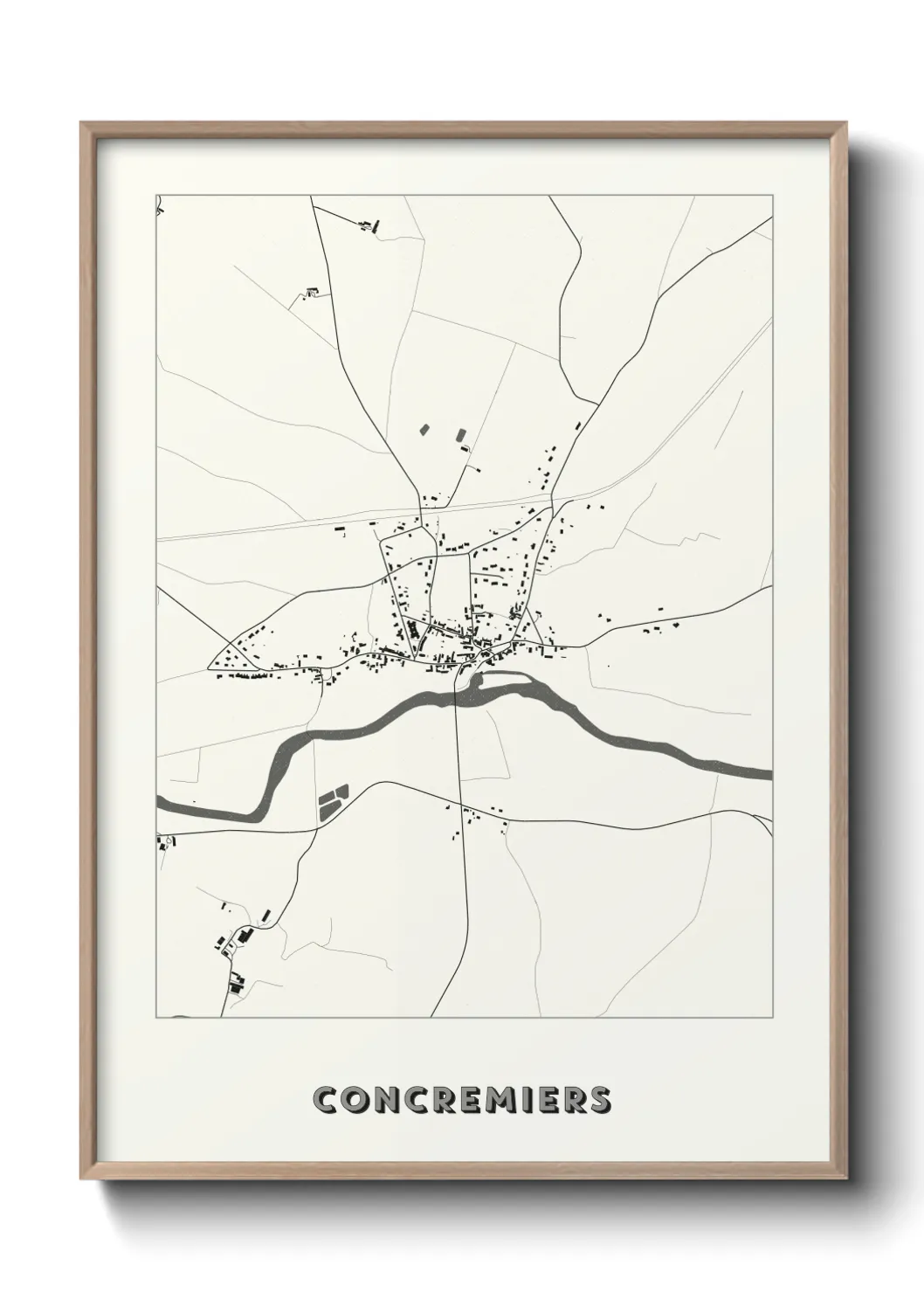Une affiche de carte sur Concremiers