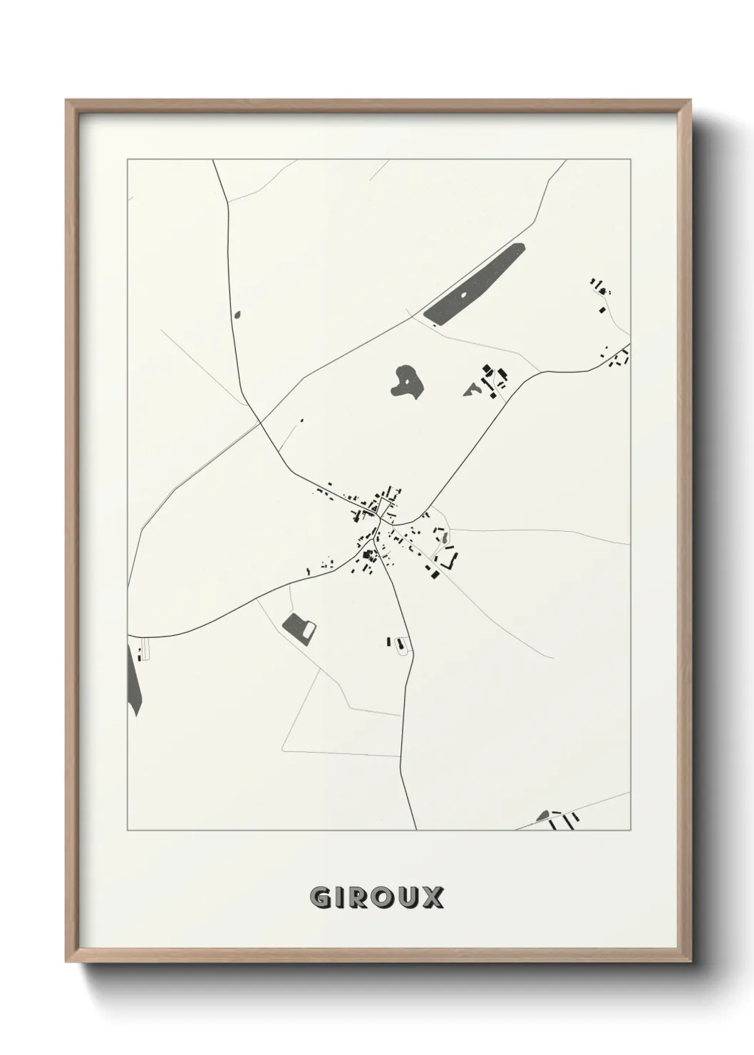 Une affiche de carte sur Giroux