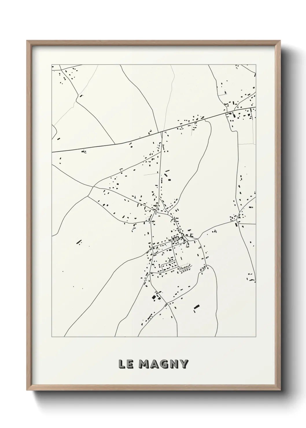 Une affiche de carte sur Le Magny