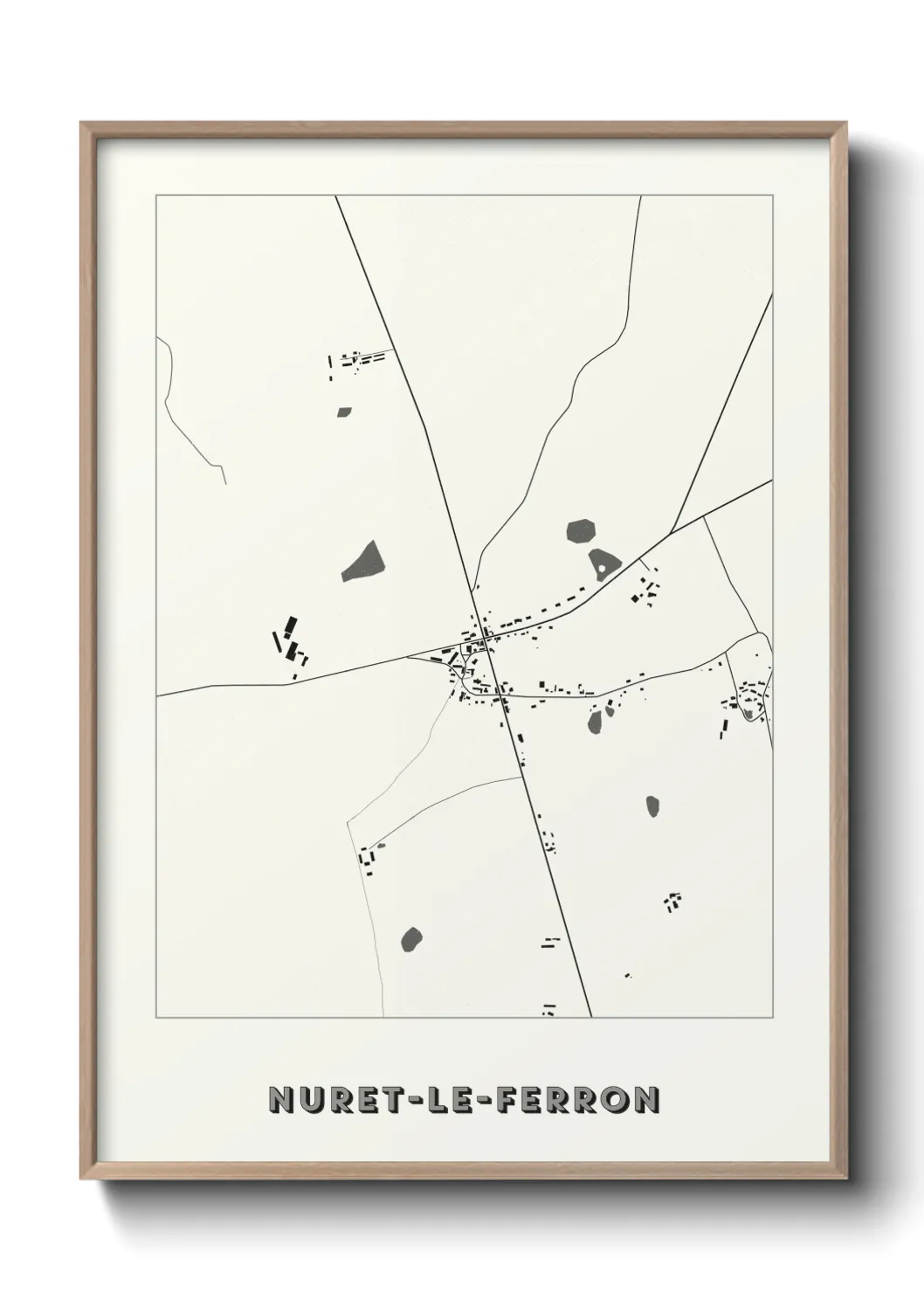 Une affiche de carte sur Nuret-le-Ferron