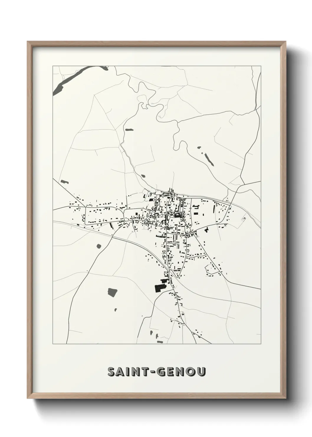 Une affiche de carte sur Saint-Genou