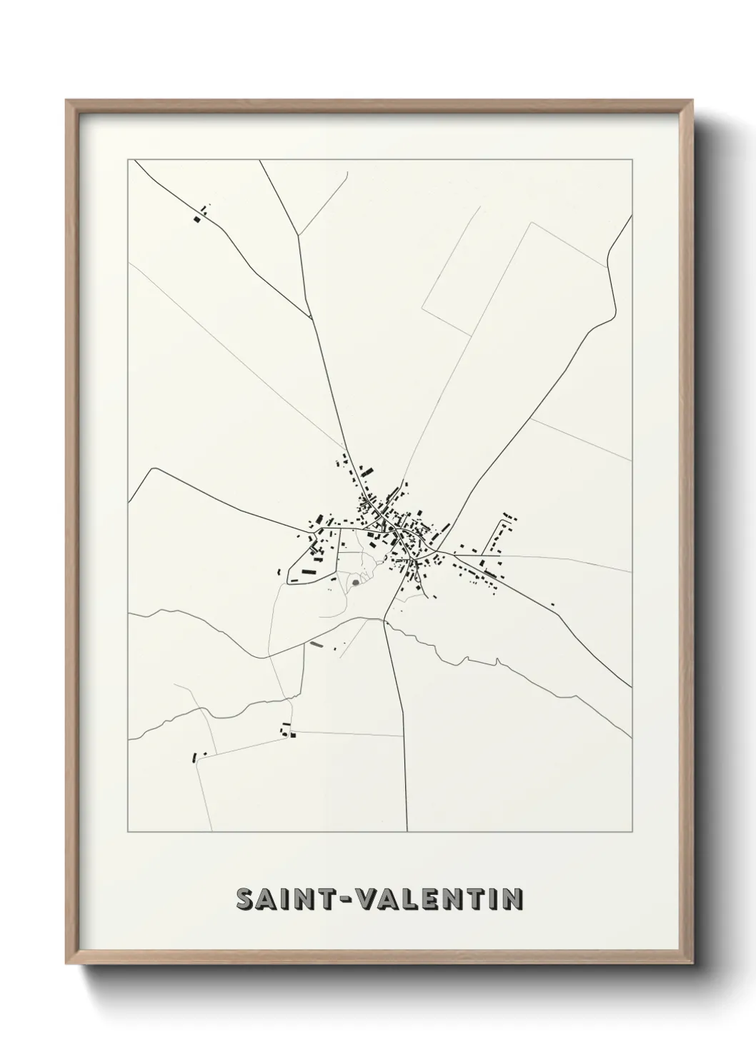 Une affiche de carte sur Saint-Valentin