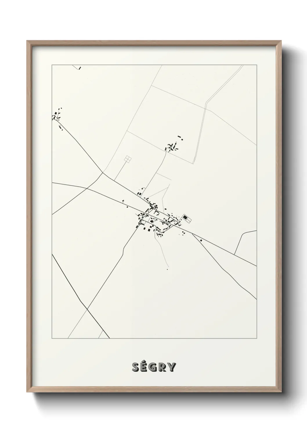 Une affiche de carte sur Ségry