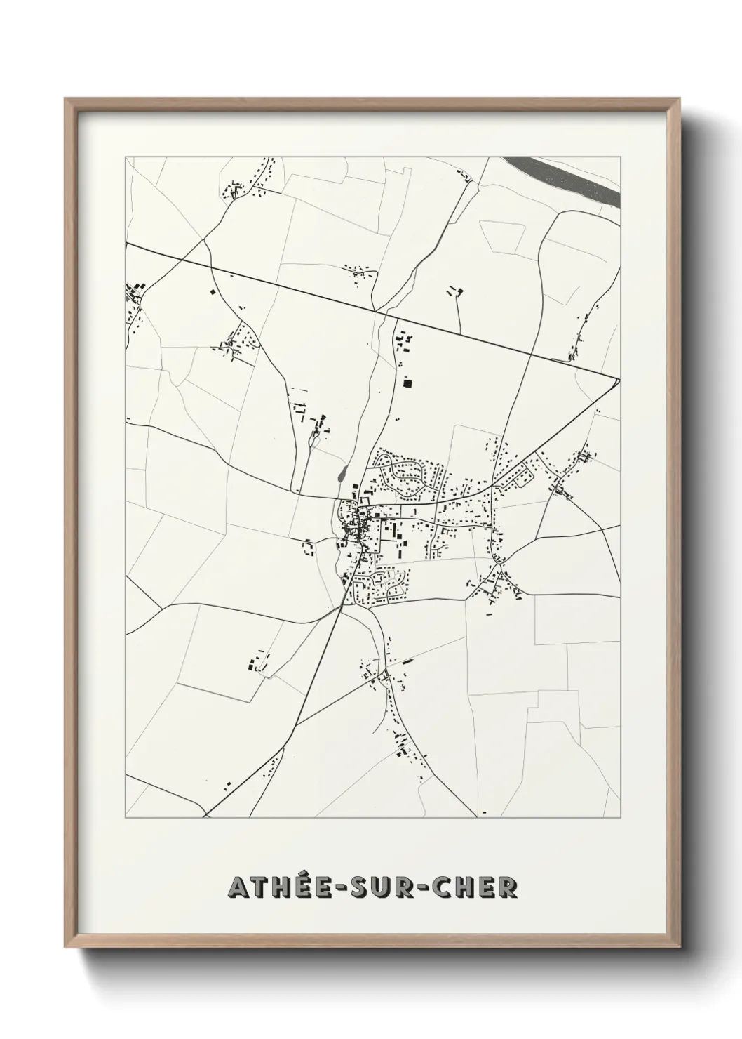 Une affiche de carte sur Athée-sur-Cher