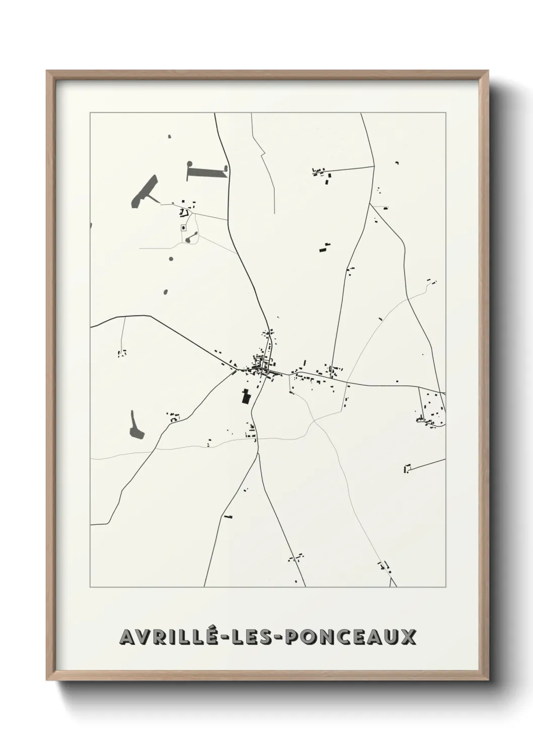 Un poster carteAvrillé-les-Ponceaux