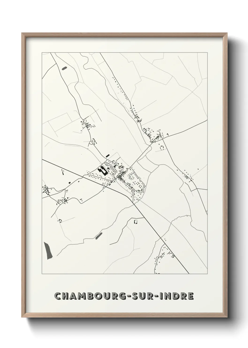 Un poster carteChambourg-sur-Indre