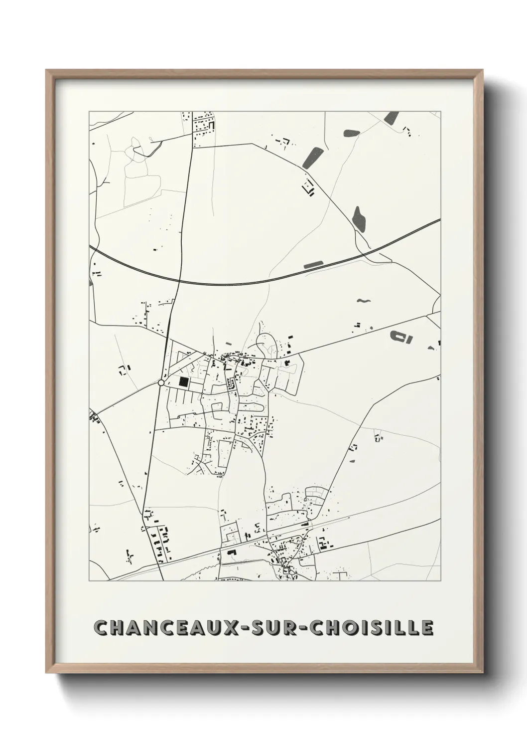 Une affiche de carte sur Chanceaux-sur-Choisille