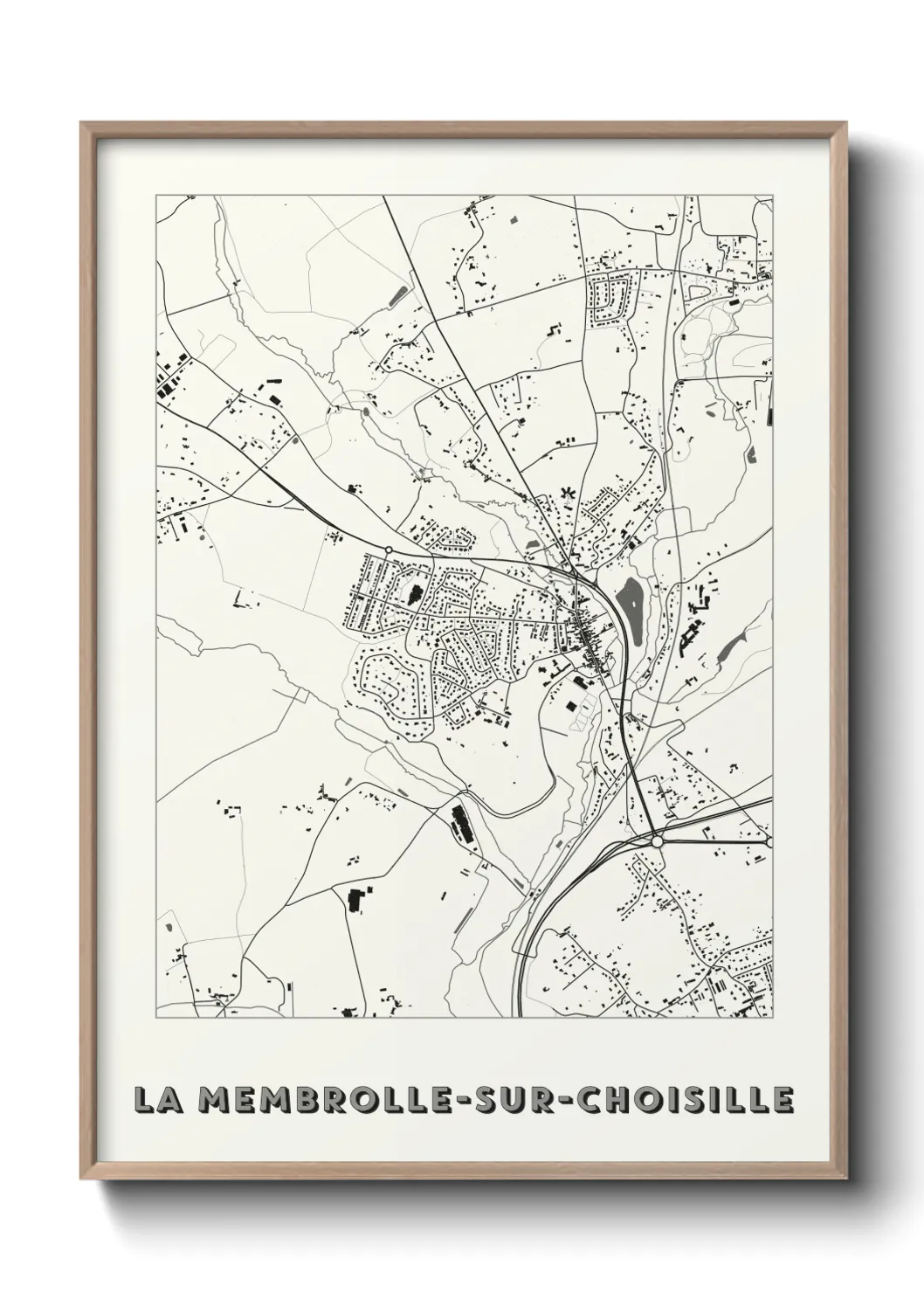 Un poster carteLa Membrolle-sur-Choisille