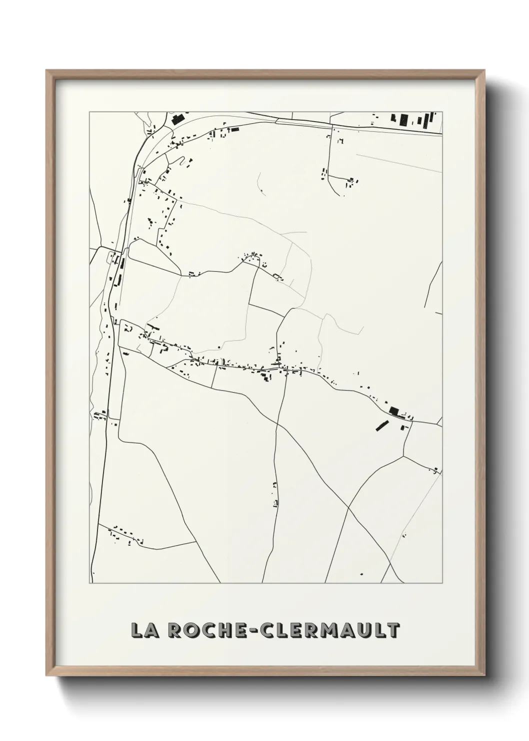 Une affiche de carte sur La Roche-Clermault