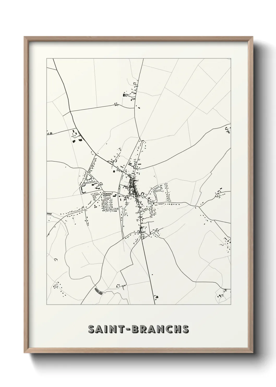 Une affiche de carte sur Saint-Branchs