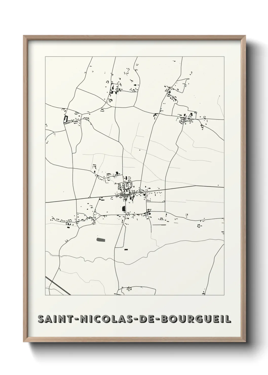 Un poster carteSaint-Nicolas-de-Bourgueil