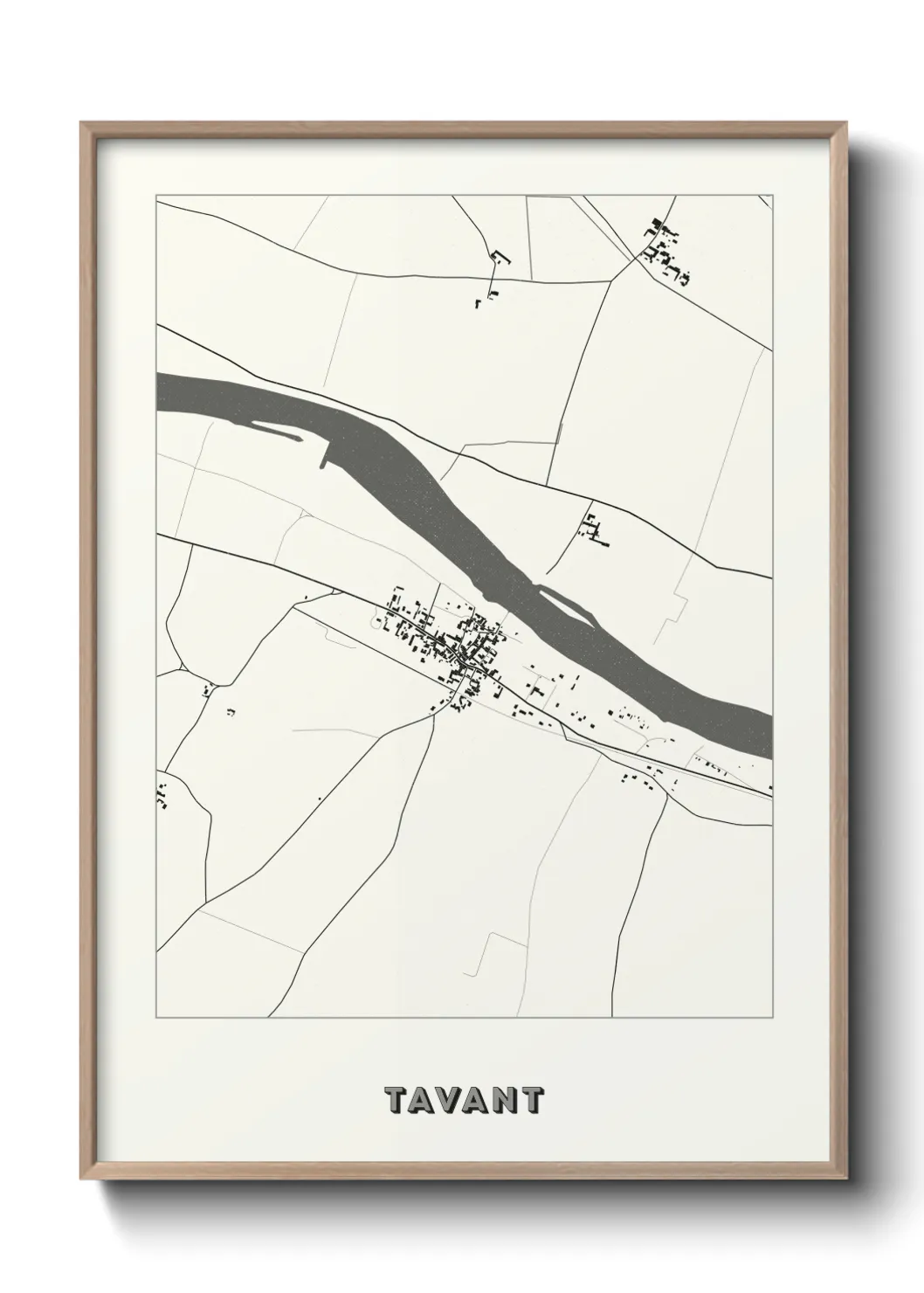 Une affiche de carte sur Tavant