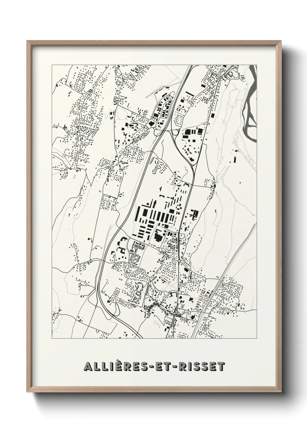 Un poster carteAllières-et-Risset