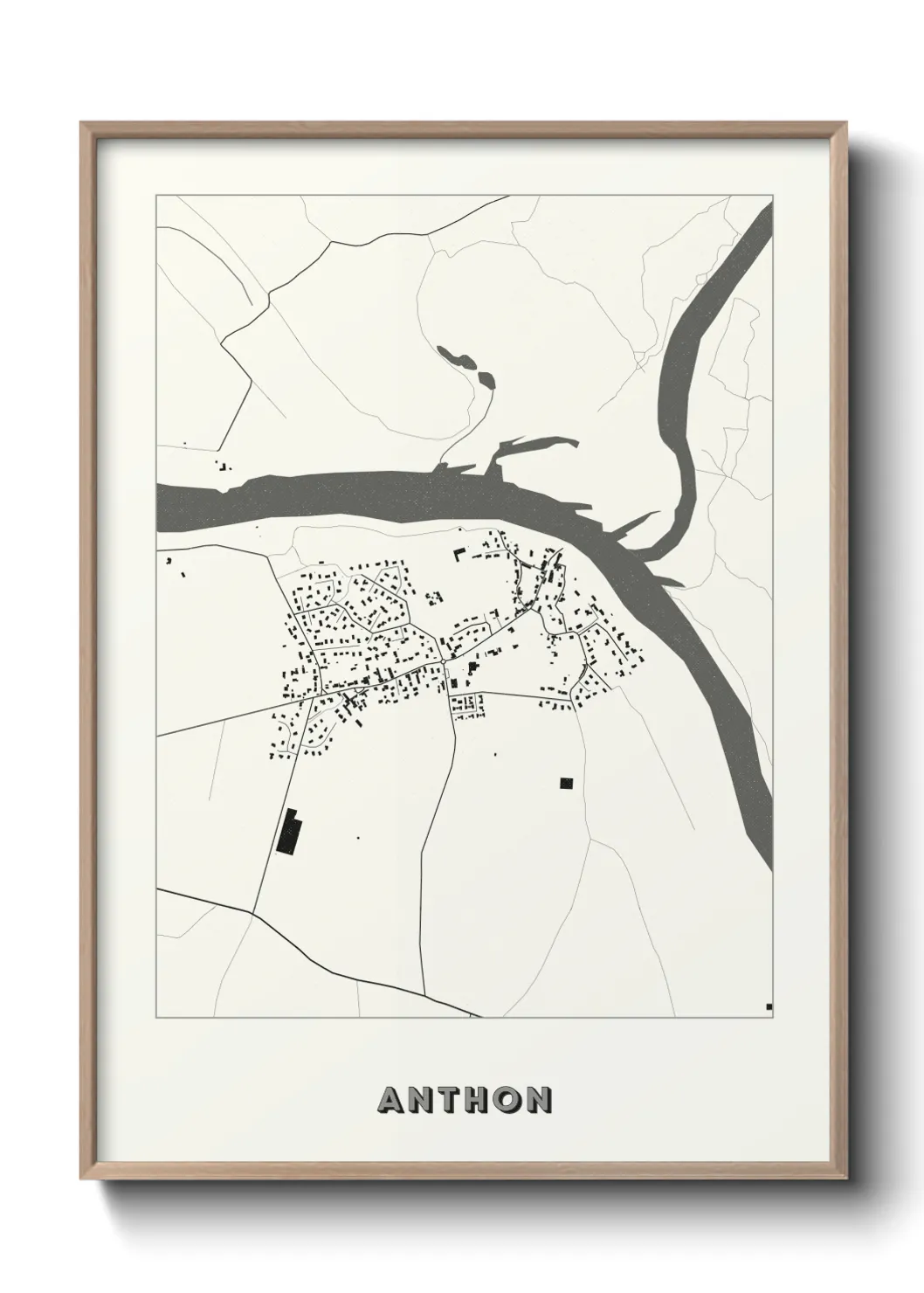 Une affiche de carte sur Anthon