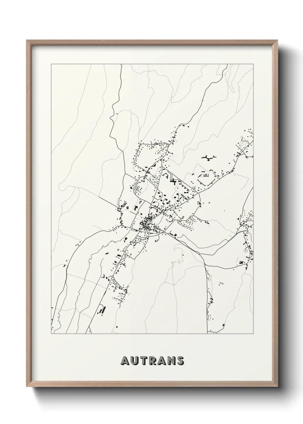 Une affiche de carte sur Autrans