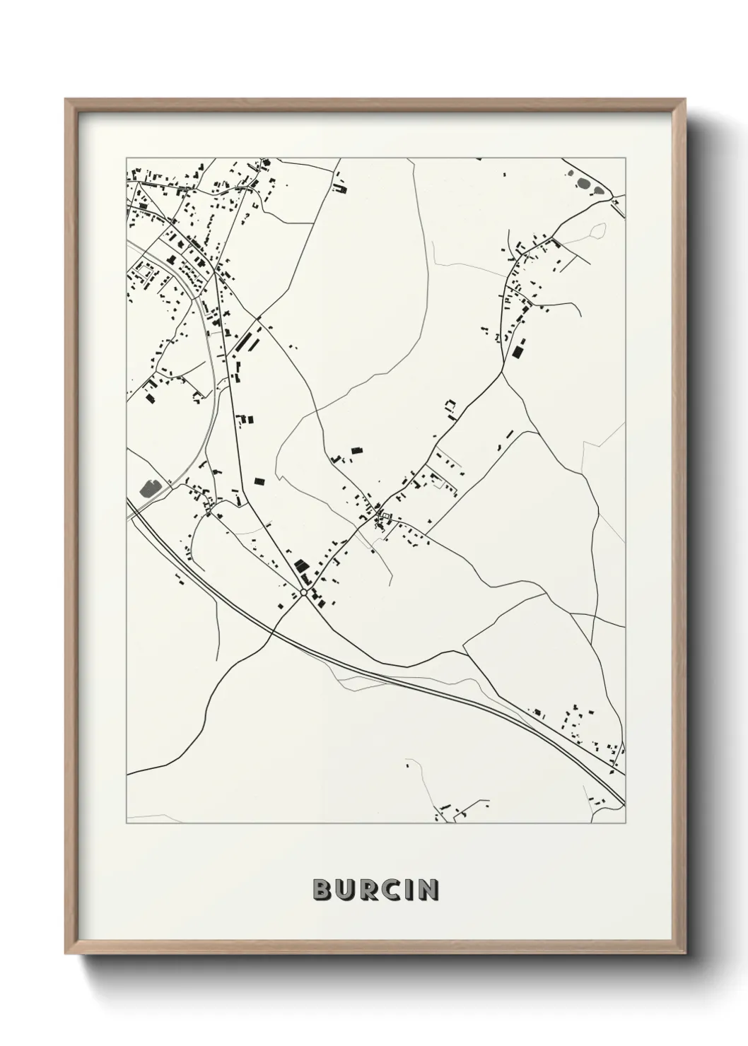Une affiche de carte sur Burcin