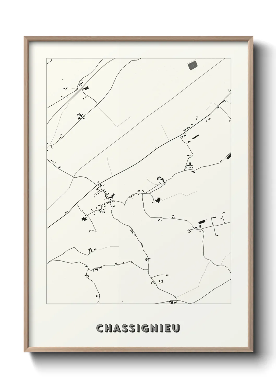 Une affiche de carte sur Chassignieu