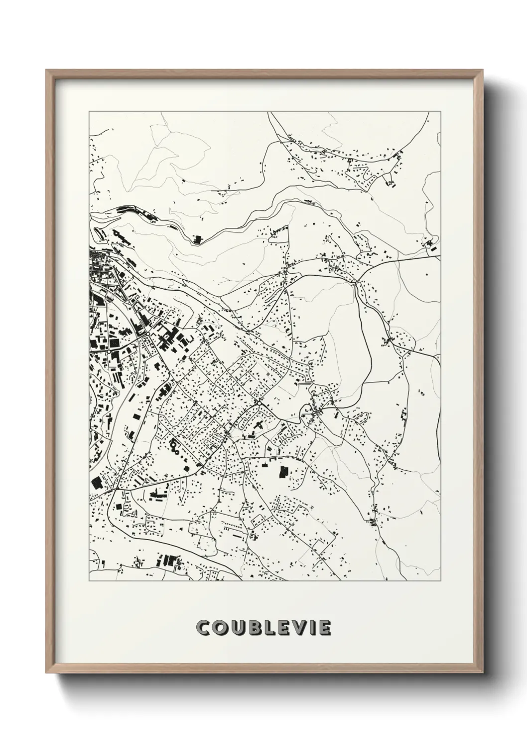 Une affiche de carte sur Coublevie