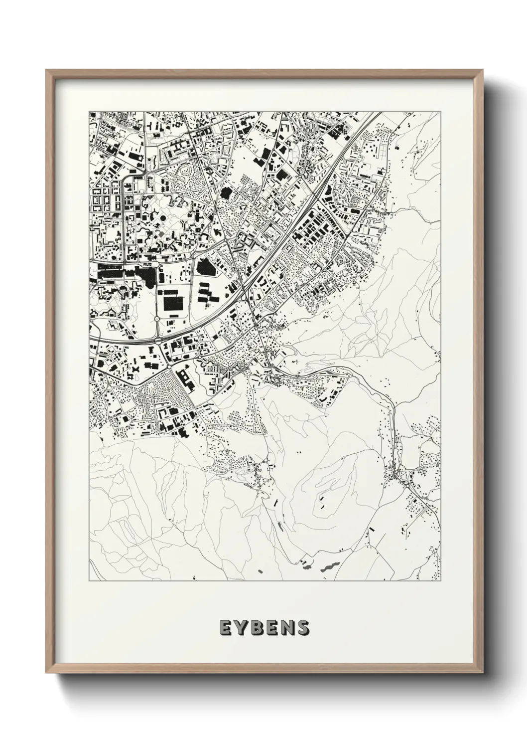 Une affiche de carte sur Eybens