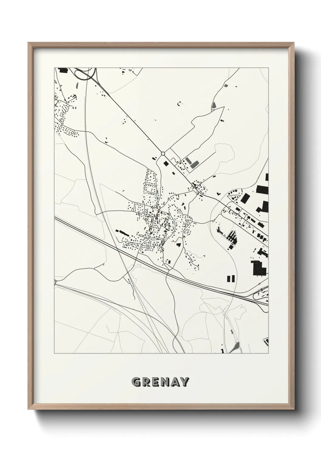 Une affiche de carte sur Grenay