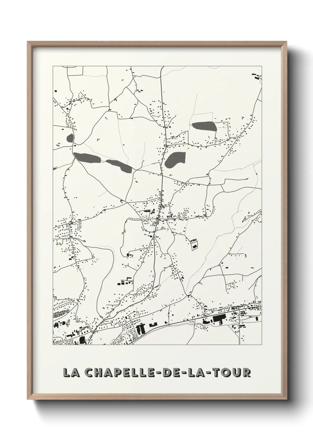Une affiche de carte sur La Chapelle-de-la-Tour