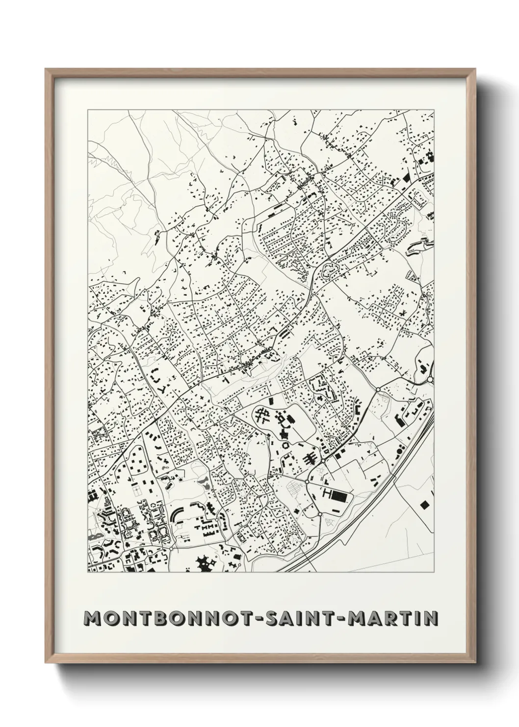 Une affiche de carte sur Montbonnot-Saint-Martin