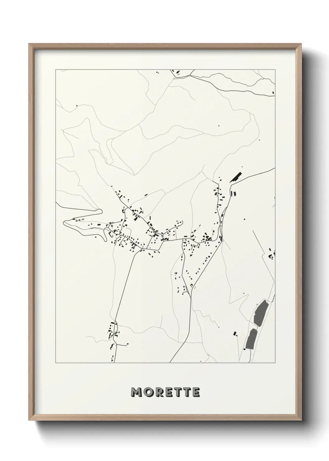 Une affiche de carte sur Morette