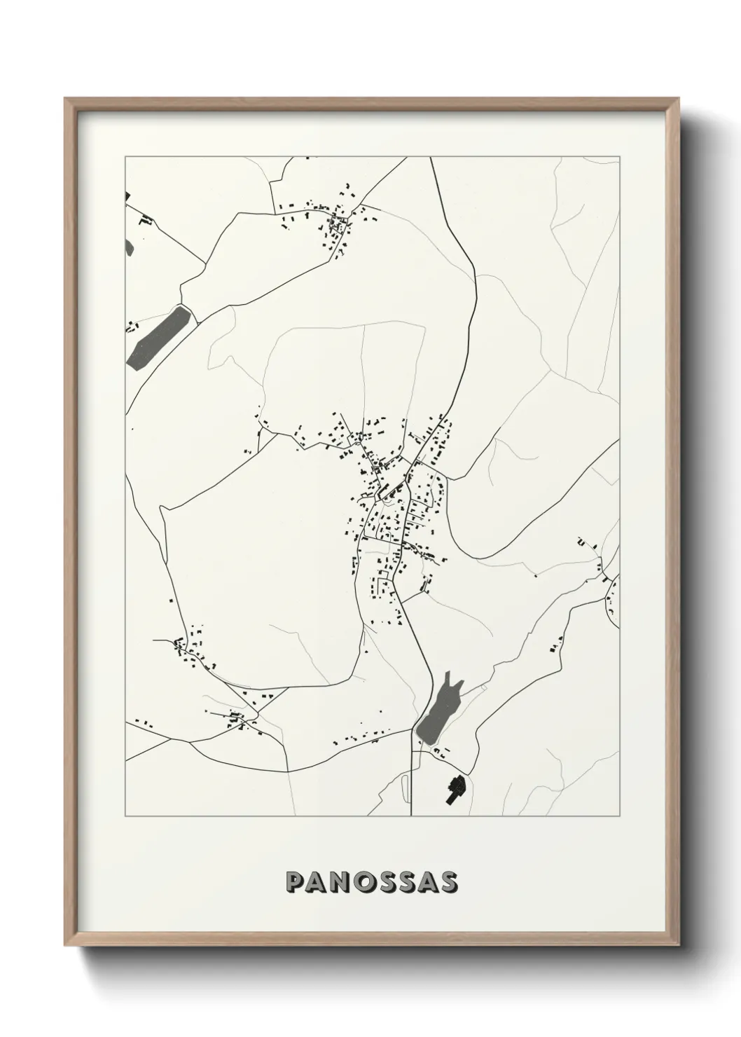 Une affiche de carte sur Panossas