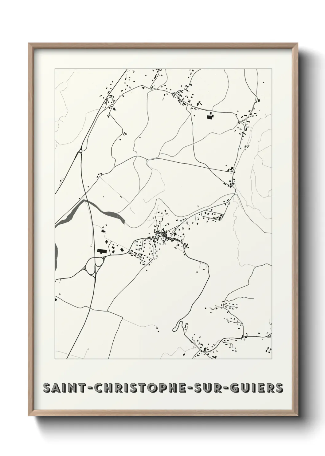 Une affiche de carte sur Saint-Christophe-sur-Guiers