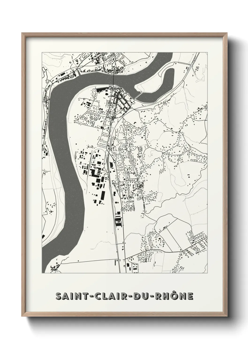 Un poster carteSaint-Clair-du-Rhône