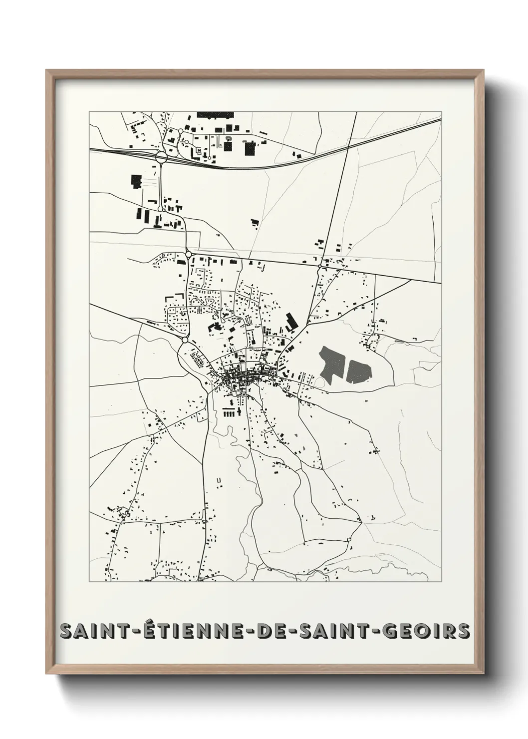 Un poster carteSaint-Étienne-de-Saint-Geoirs