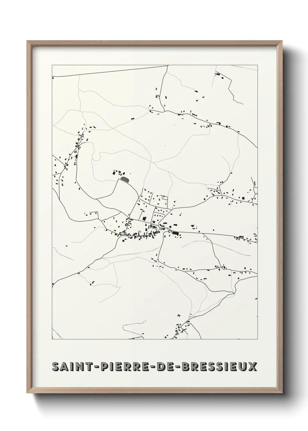 Un poster carteSaint-Pierre-de-Bressieux