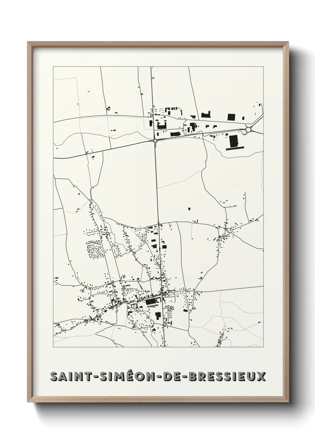 Un poster carteSaint-Siméon-de-Bressieux